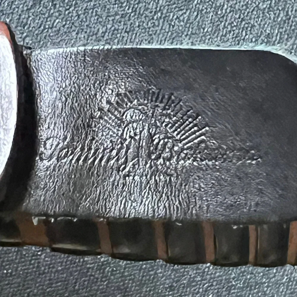 Tommy Bahama Brown Black Woven Leather Belt Chevron Braided Made in USA Size 42